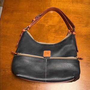 Dooney & Bourke Black and Brown Leather Shoulder Bag